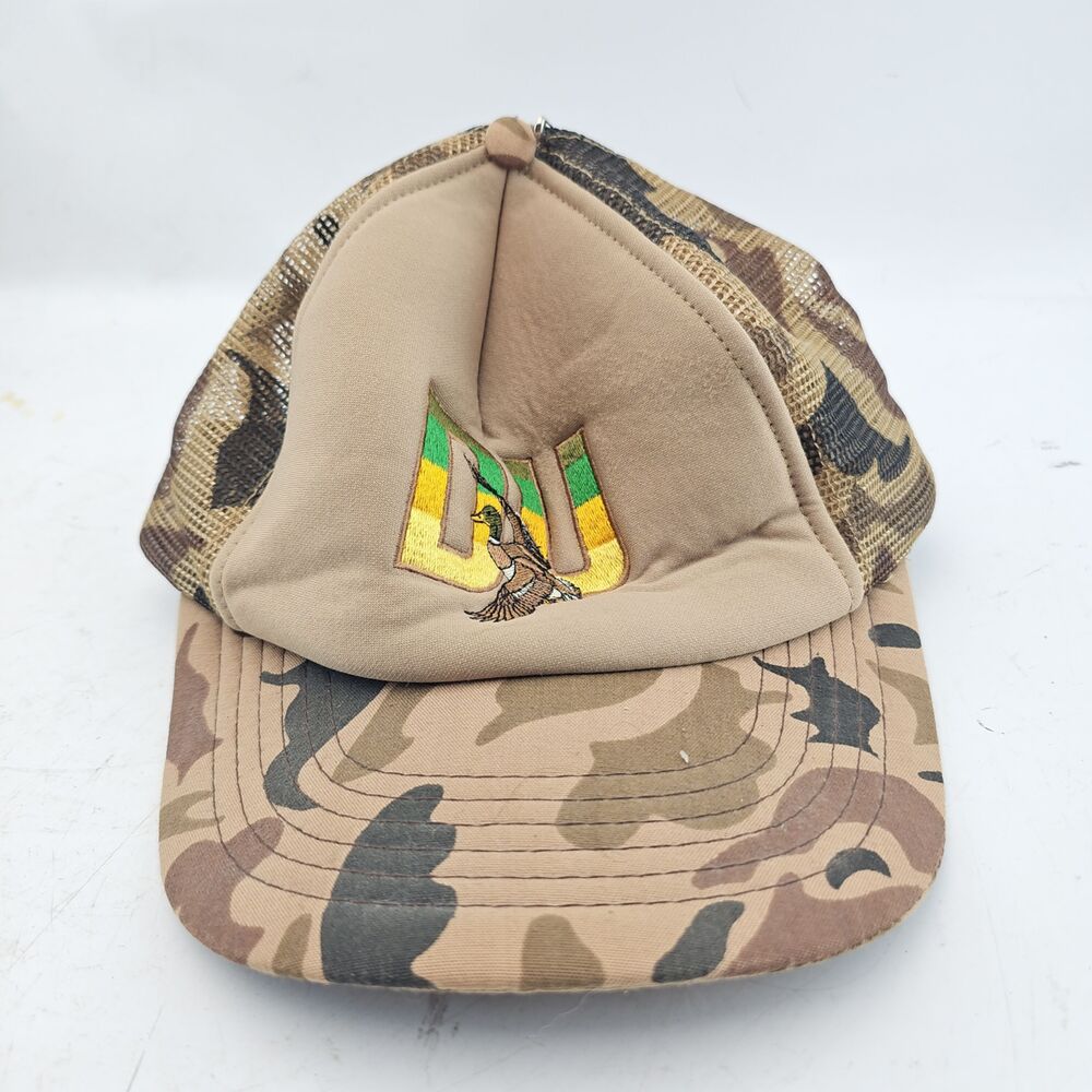 Du Trucker Hat Foam Mesh Snapback Brown Camouflage